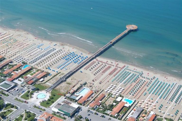 The coast of Versilia: beach, sun, and sea